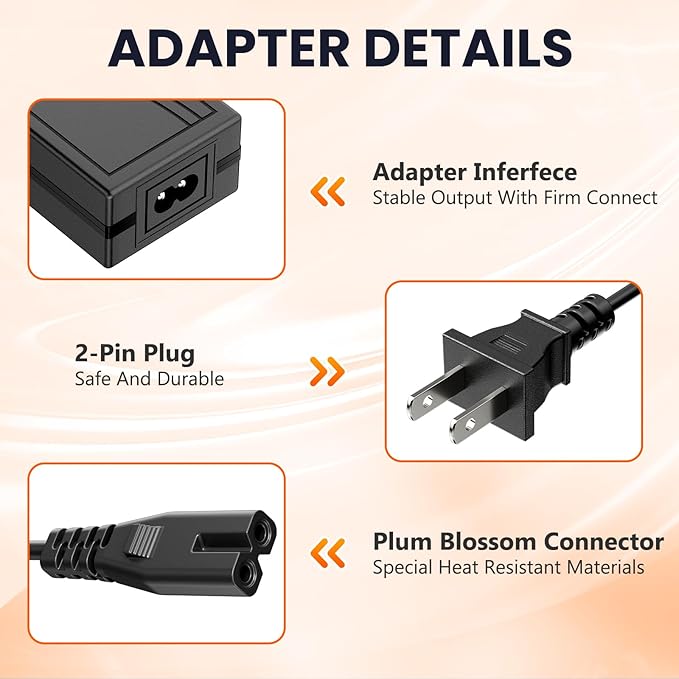 12V AC/DC Adapter for Onsju 18 Egg Incubator with Automatic Egg Turning Temperature and Humidity Control, Incubators Power Supply Cord Charger