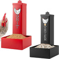 Metal Chicken Grit Feeder and Oyster Shell Feeder Combo, Hanging Gravity Poultry Feeders with Drain Holes, 4.5lb Capacity, Coop Accessories Supplies for Chickens, Ducks, Geese