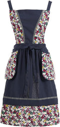 Kitchen Aprons for Women with Pockets Cute Vintage Chef Pinafore Apron for Gardening Cooking Baking Painting