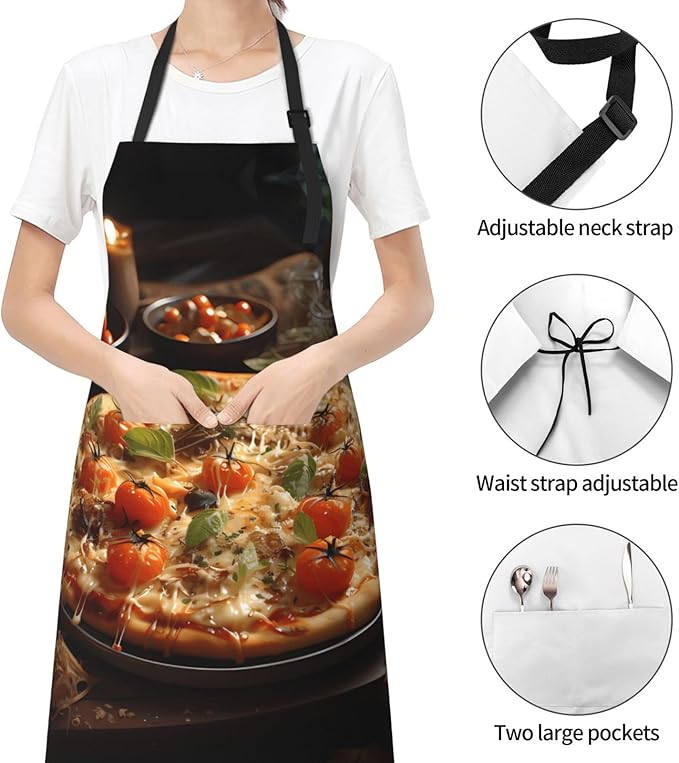 Tyrannosaurus rex Heavy Duty Waterproof Apron with Pockets for AdultsResistant Grilling, Gardening, Painting