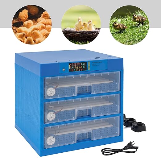 192 Eggs Incubator with Automatic Egg Turning, Temperature Humidity Control, LED Display for Hatching Chicken, Duck, Quail, Bird Eggs