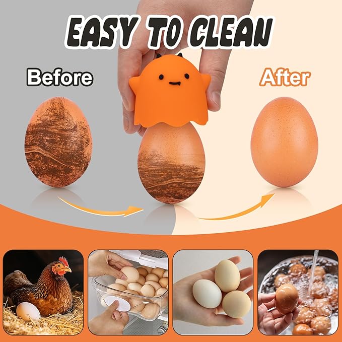 Silicone Egg Brush Cleaner, Egg Washer for Fresh Eggs, Egg Washing Scrubber Cleaning Tool