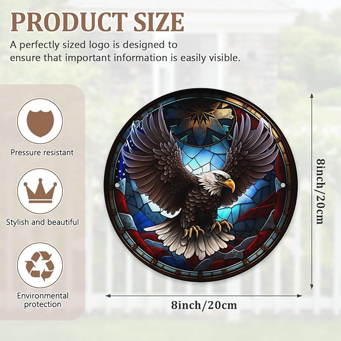 2026 United States 250th Anniversary Round Metal Sign, Home Decor Metal Wall Signs 250th Anniversary USA, 250 Patriotic American Flag Decorative Signs, Gift for US Citizens, Hanging Wall Decor