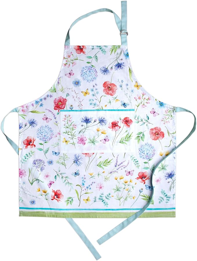 Maison d' Hermine 100% Cotton Apron for women with Pocket Kitchen Chef Apron for Men Cooking Easter Decorations