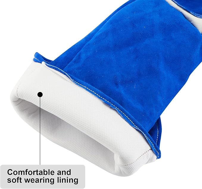 Animal Handling Gloves Bite Proof Reinforced Leather for Dog Training Cat Scratch Falcon Reptile Grabbing Snake
