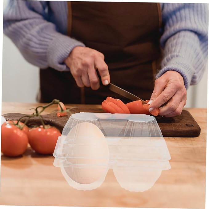Garneck 6pcs Goose Egg Holder Egg Organizer for Refrigerator Packaging Container for Storage and Display