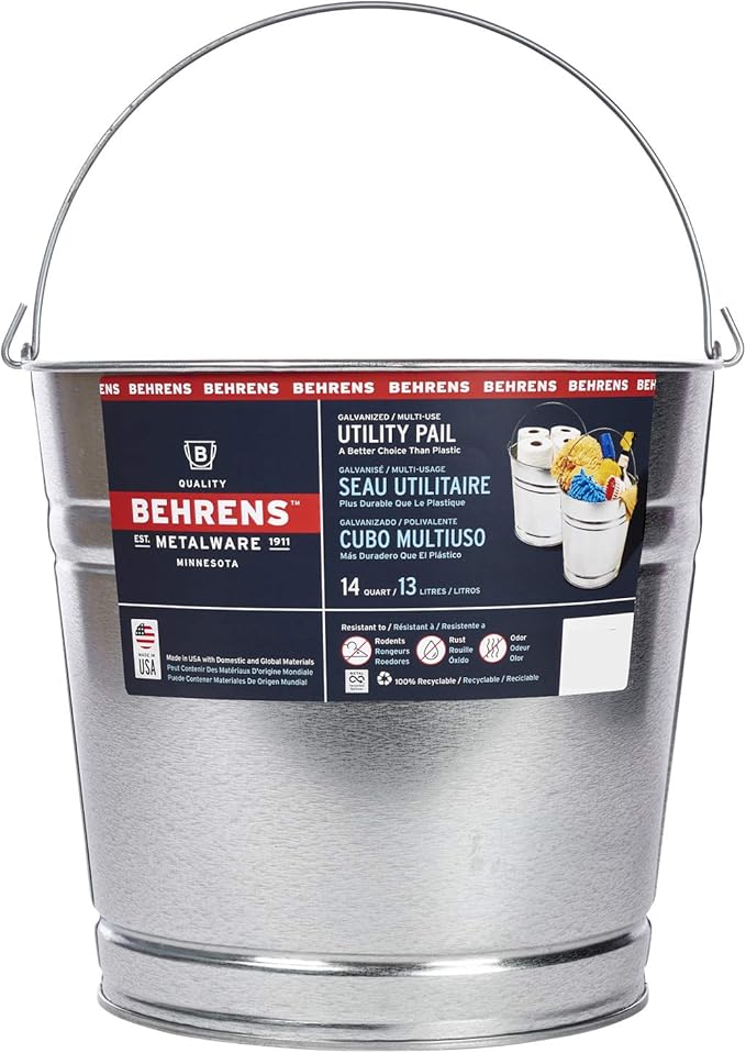 Behrens Galvanized Steel Utility Pail 14-Quart