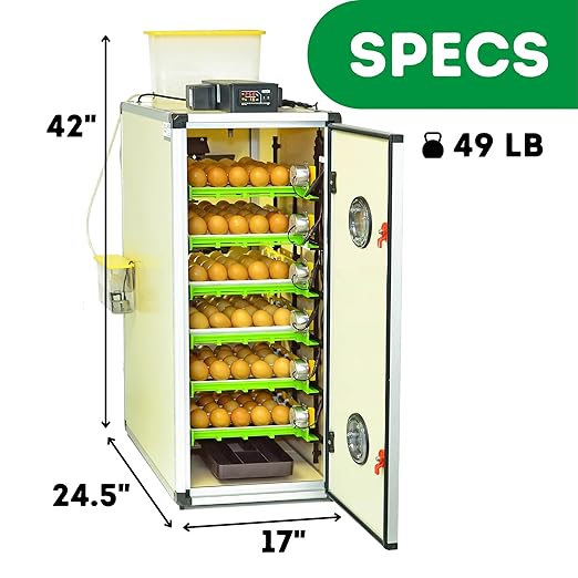 Incubators for Hatching Eggs – 180 Egg Incubator Setter & Hatcher with Automatic Turner & Digital Humidity Control Cabinet, Large Chicken Incubator & Quail Egg Incubator by Hatching Time