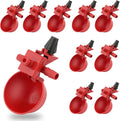 Wontee Chicken Waterer Cups 10PCS Automatic Poultry Water Feeder for Chicks Turkeys Ducks Goose Quail
