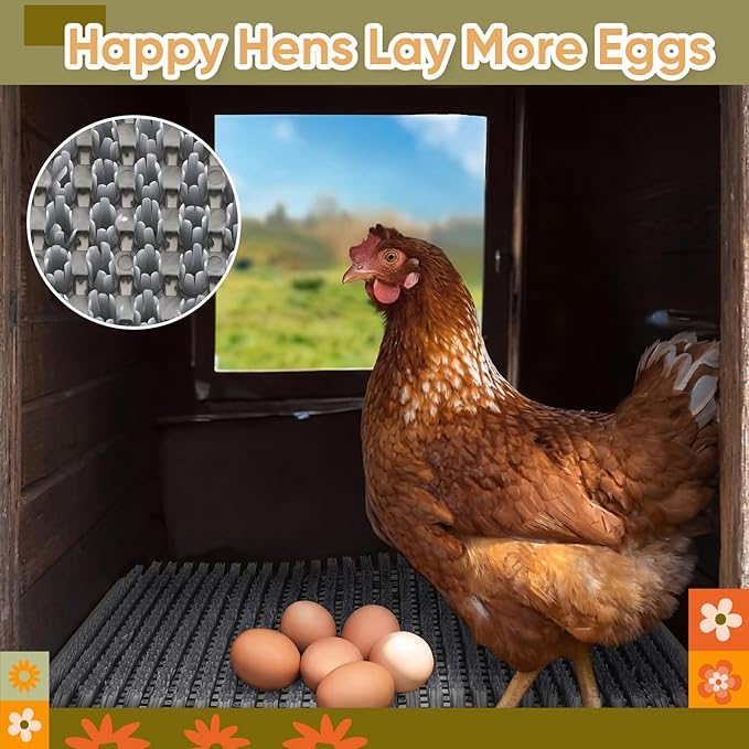 10 Pcs Chicken Nesting Pads Washable 13.8 * 11.6 Nesting Box Pads for Chickens Coop Artificial Grass Rug Accessories Plastic Grass Mat for Chicken Coop Accessories(Gray)