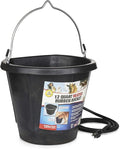 Farm Innovators FB-80R Rubber 3 Gallon Flat Back Heated Bucket with Metal Handle, Built in Thermostat, and Concealed Heating Element, 70 Watt