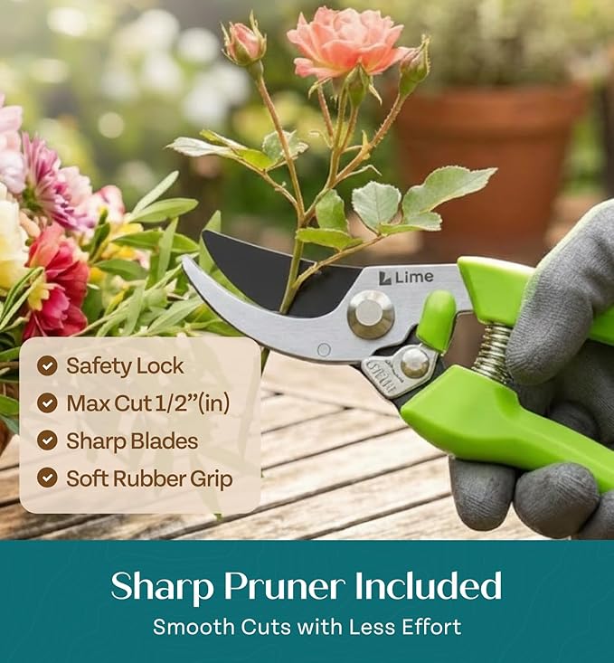 Heavy Duty Gardening Tools with Potting Mat- Gardening Gifts for Women, Men, Mom, Dad - Durable, Ergonomic Garden Tools Set