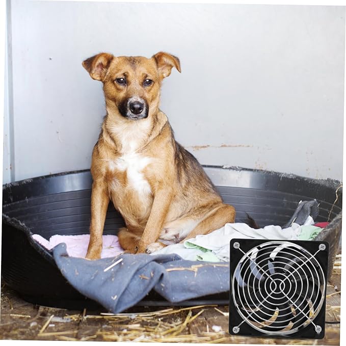 1set Solar Powered Chicken Coop Fan Small Exhaust Fan for Livestock Greenhouse High Efficiency Outdoor Cooling
