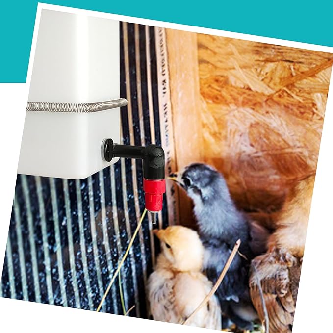 1L Automatic Drinker System Chick Water Cups 1L Hanging Automatic Fill Chick Cup Drinker Waterer Used for Cages (red, 2)