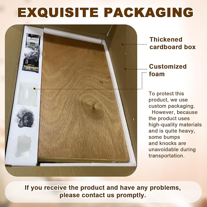 Large Chicken Brooder Box Kits 32x32x16 in Wooden Foldable Chick Brooder Box with Heated Light Thermometer Portable with Handle for up to 70 Chickens, Ducks, Quails, Hamsters, No Assembly