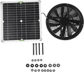 ViaGasaFamido 10 Inch Circular Ventilation Cabinet Solar Panel Fan 100W Solar Panel Fan Kit for Small Chicken Coops, Greenhouses, Sheds, Pet Houses, Window Exhaust