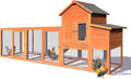 RUNVA 122" Large Chicken Coop with Nest Box and Removable Tray, Hen House for 2-6 Chickens, Outdoor Weatherproof Small Animal Cages
