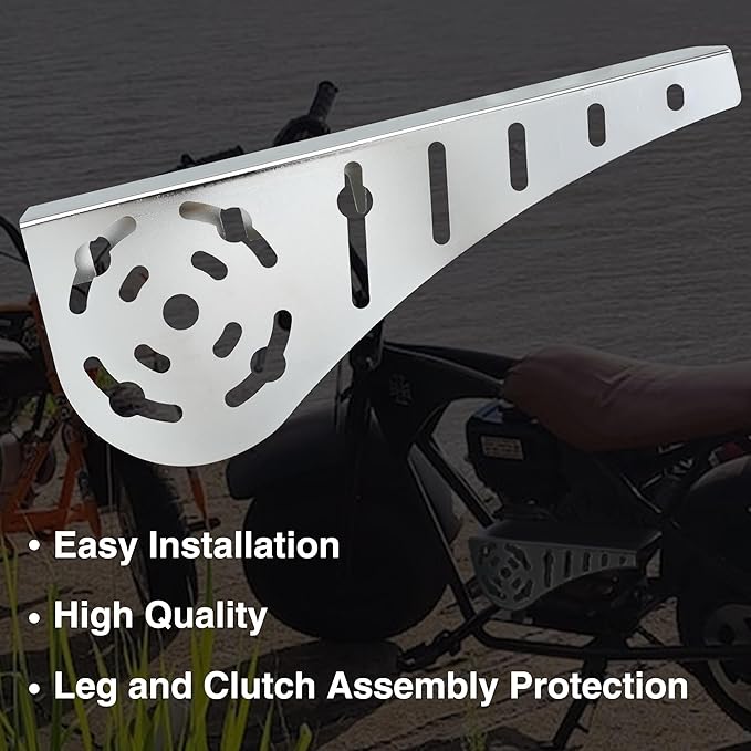 YOXUFA 212 Clutch Cover Chain Guard for Most Mini Bike with Predator 224cc 79cc 100cc 196cc 200cc GX160 GX200 Engines Coleman CT200U CT200U-EX BT200X CT100U CC100X Baja Doodlebug DB30 Silver Parts
