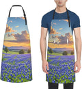 Waterproof Apron Adjustable Bib for Women Men Tractor farm Cooking Aprons Chef Bibs with 2 Pocket