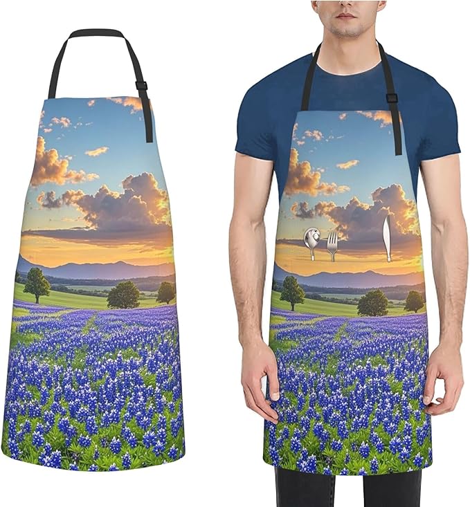 Waterproof Apron Adjustable Bib for Women Men Tractor farm Cooking Aprons Chef Bibs with 2 Pocket