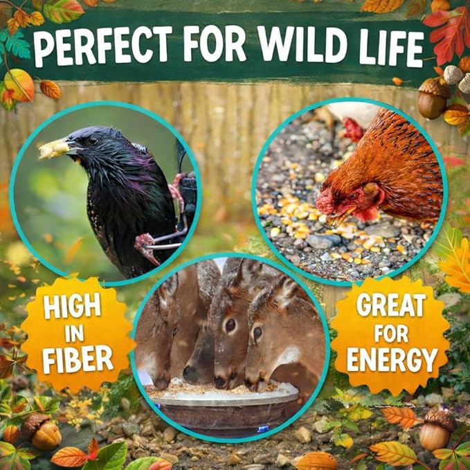 Cracked Corn for Animals | 10 LB Bulk Value Bag | – All-Natural Dried Feed for Birds, Ducks, Chickens, Wildlife Deer & Backyard Animals