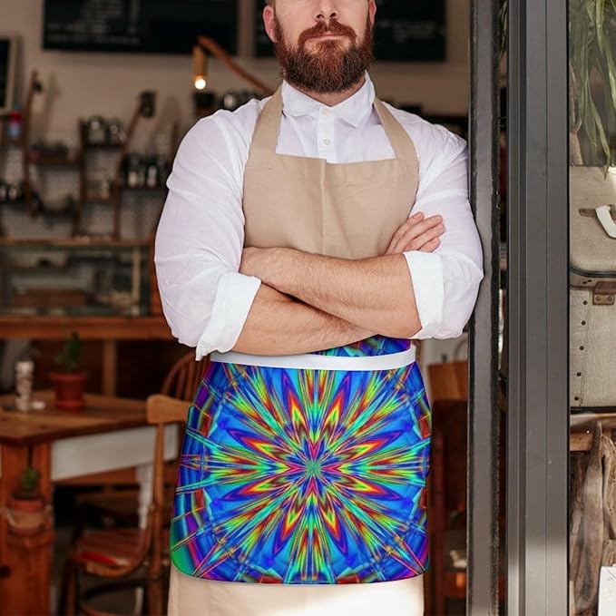 Short 3 Pockets Waist Waiter Waitress Half Apron Waterproof Chef Aprons