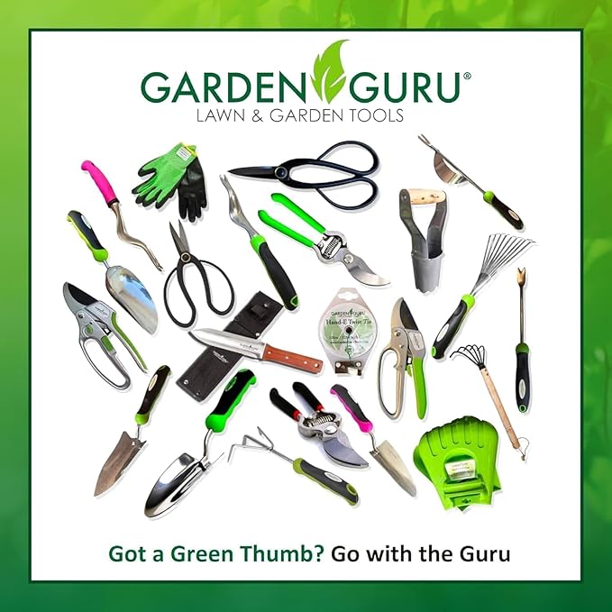 Garden Guru Hand Weeder Fork Tool – Rust Resistant High Carbon Steel – Ergonomic Handle – Great for Planting, Spreading Mulch, Weeding, Loosening & Transplanting Soil (4 Pack)