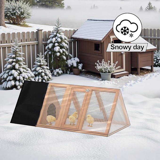 Small Chicken Coop Cover Waterproof Quail Coop Winter Cover is Suitable for Chicken House, Duck House, and Rabbit Cages 50" Lx 20" Wx 21" H