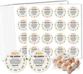 320 Pcs Egg Carton Labels, 2 Inch Pastoral Flower Style Eggs Handling Stickers Farm Fresh Laid on Sticker PET Adhesive Egg Packaging Sticker for Box Container Carton Farm Supplies
