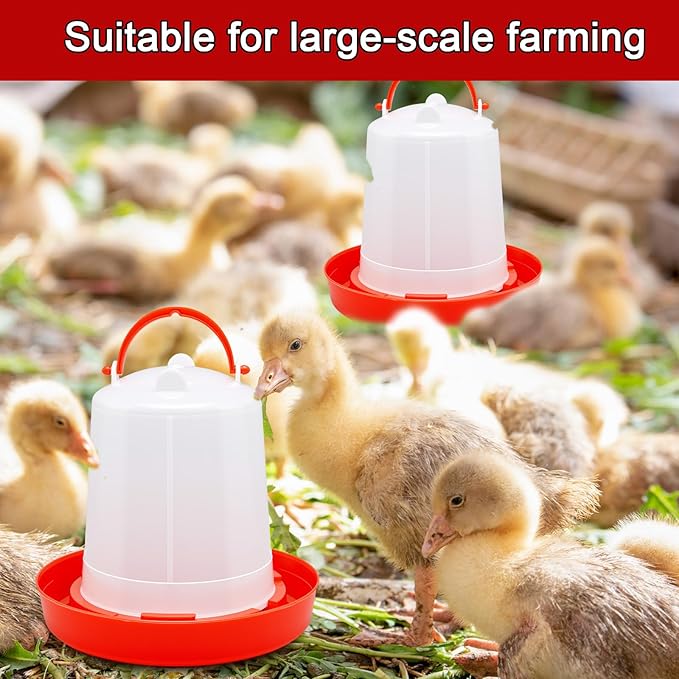 12 Pack Small Chicken Feeder and 1.5L Baby Chicken Waterer Set Bulk Chick Feeder Chick Drinker for Poultry Ducks Goose Quail Pigeons(Watering)
