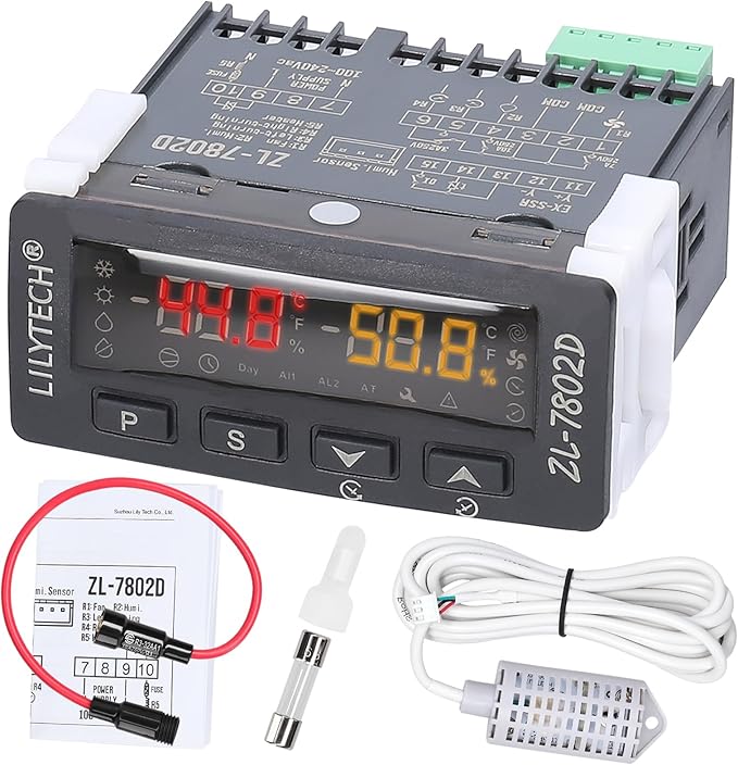 ZL-7802D Automatic Incubator,Digital Temperature Controller,Egg Incubator Controller Thermostat Hygrostat for Eggs Turning and PID Control