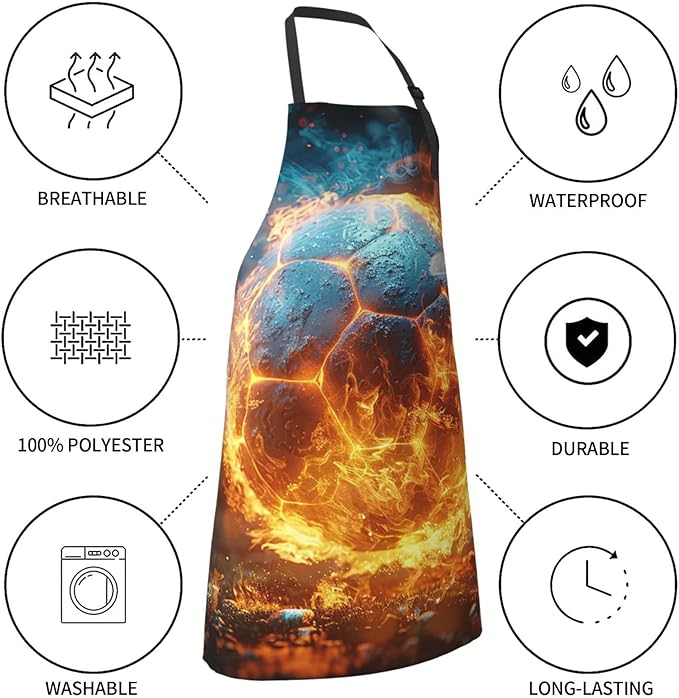 Kitchen Aprons for Men Women Waterproof Apron with 2 Pockets Cool Steampunk Gears Apron Adjustable Bib Aprons