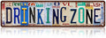 Vintage Drinking Zone Wall Decor Street Signs Bar Metal Tin Signs 16 x 4 Inches