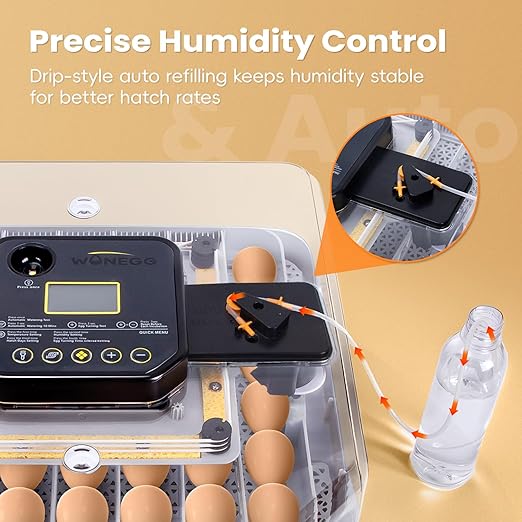 48 Incubators for Hatching Eggs, Egg Incubator with Automatic Egg Turning and Humidity Control, Temp Control, Egg Candler, Auto Water Refilling, Incubator for Chicken Eggs, Duck and Quail Eggs