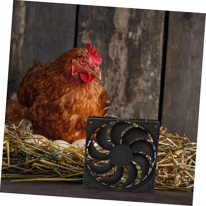 Mipcase Durable Solar Panel Fan for Pet House Chicken Coop Portable Cooling Ventilation System for Dogs Cats and Livestock Lightweight Easy to Install for Summer Use