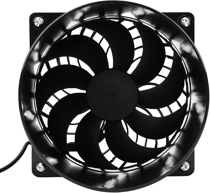 Solar Powered Flange Exhaust Fan - Solar Ventilation Fan for Greenhouse, Chicken Coop & Shed