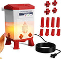 Heated Chicken Waterer 3 Gallon, Chicken Water Heater for Winter, Freeze Proof Chicken Waterer, 4 Nipples for Clean Water，Detachable Legs, Adjustable Height for Chickens, Pigeons, Beaked Poultry