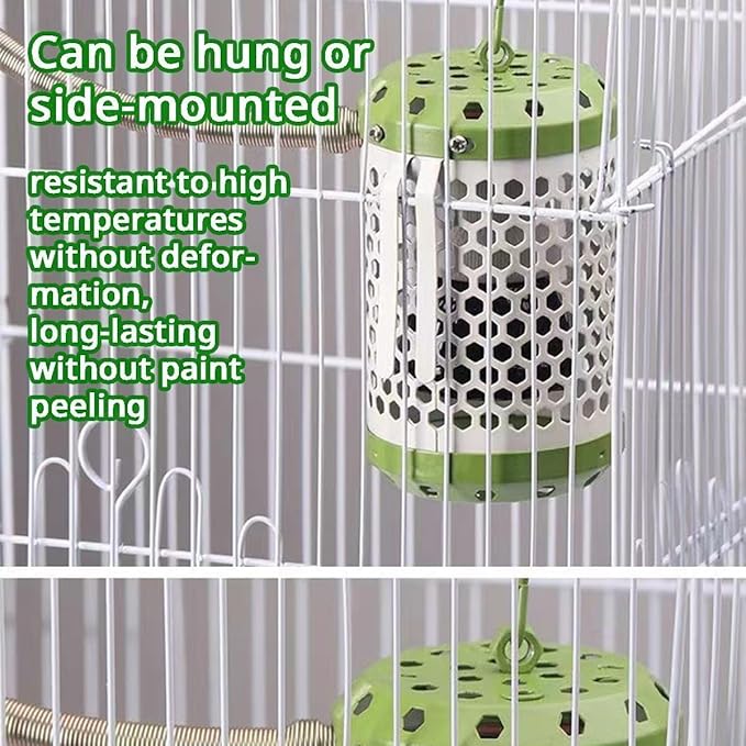 MANON ROSA Bird Cage Heater for Parakeets Chickens Parrots - Thermostatic Socket, Non-Light Emitting Lamp with 2 Ceramic Bulbs (E27 110V) - Small Pet Winter Warming Equipment(50W&100W)
