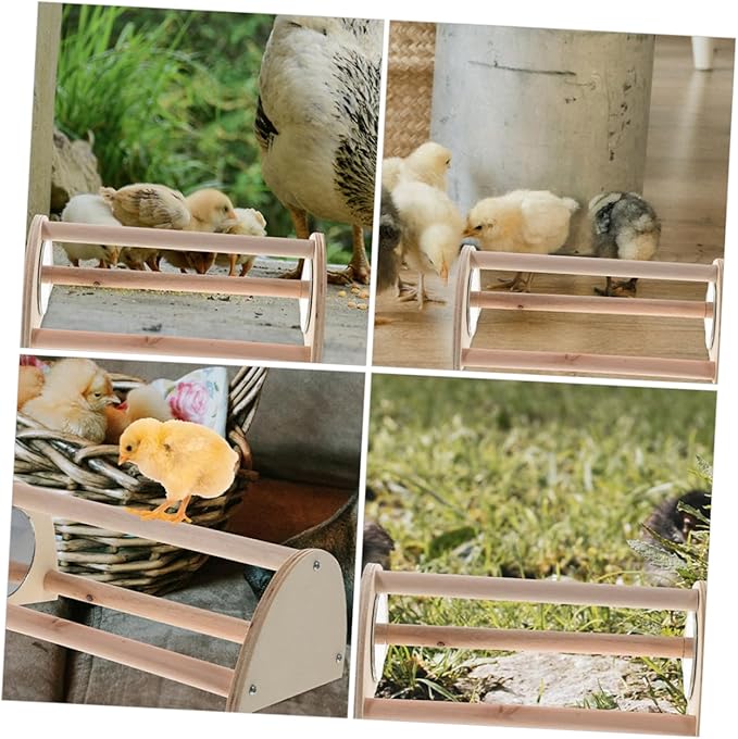 Chick Roosting Bar for Brooder Portable Wooden Perch Stand Dual Functionality Chicken Swing for Indoor Outdoor Use Activity for Growing Chickens Brooders