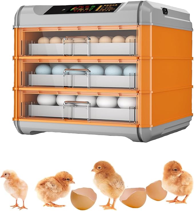 Automatic Incubator, Egg Incubator, with Automatic Temperature and Humidity Control Chicken Incubators for Hatching Eggs,192Eggs,192Eggs