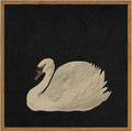 InSimSea Framed Canvas Wall Art Swan Art Framed Wall Decorations, Grace Swan Painting Pictures Rustic Bathroom Wall Decor, Farmhouse Wall Decor for Living Room, Bedroom, Office Decor 10X10in