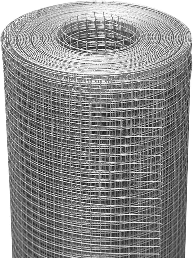 SEBOSS Hareware Cloth 1/2 inch 72 x 100 Ft 19-Gauge, Hot-dip Galvanized After Welding, Chicken Wire Fencing, Gopher Wire, Wire Mesh Roll, Wire Cloth, and Long-Lasting Wire Fencing Use