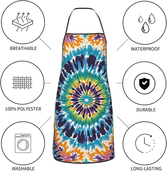 Waterproof Apron Adjustable Bib for Women Men Tractor farm Cooking Aprons Chef Bibs with 2 Pocket