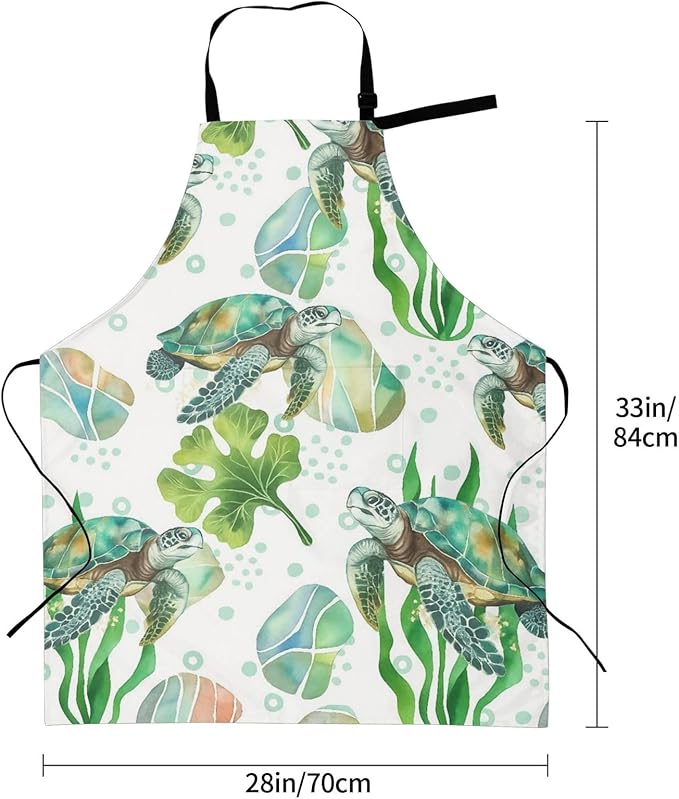 Serene Swan In Stream Adjustable Waterproof Apron Work Cooking Apron With Pockets For Men Women