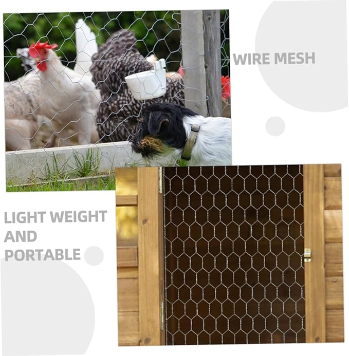 POPETPOP Galvanized Iron Wire Netting Hexagonal Mesh Screen for Garden Wire Fencing