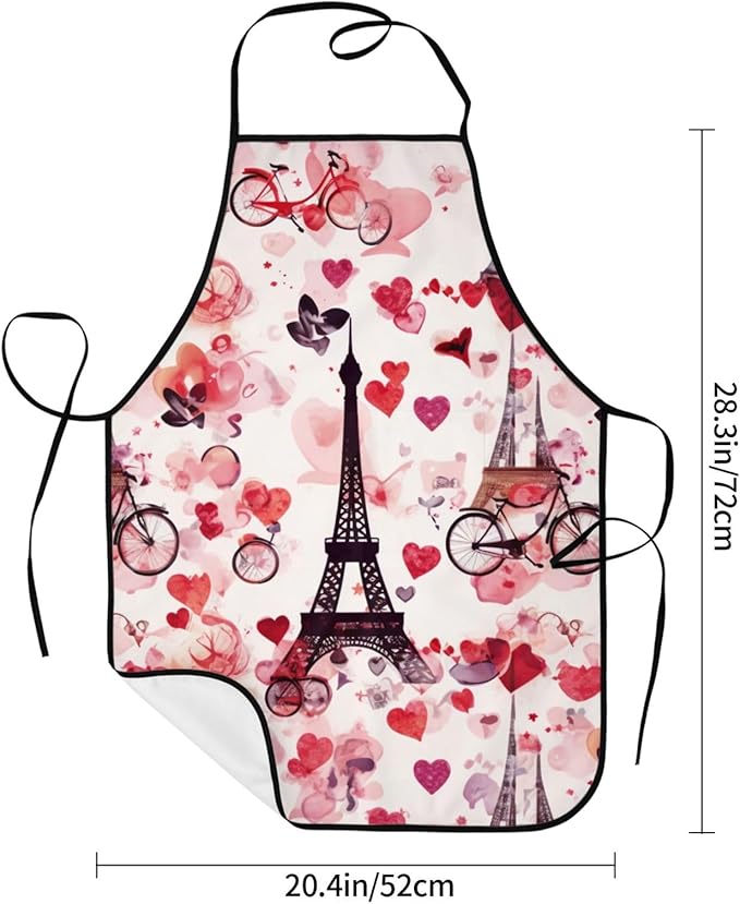 Cute Colorful Dog Paw Printed Unisex Bib Aprons BBQ Cooking Kitchen Aprons for Women Men Chef