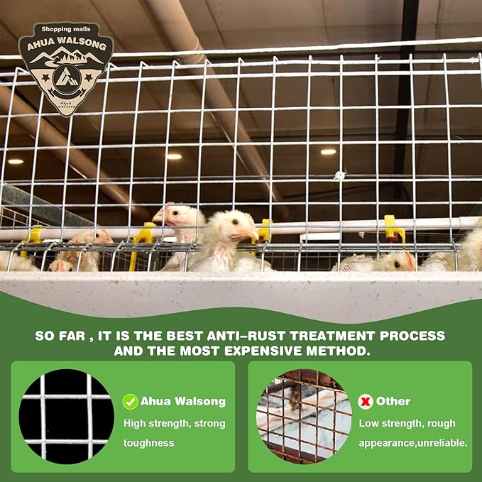 Hardware Cloth 1/2in 16'' x 10' 19GA ，Hot-dip Galvanized After Welding ，Chicken Wire Mesh,Chicken Coop Fence,Screen Mesh,Rabbit/Snake Fence,for Garden Poultry Animal Netting Cage