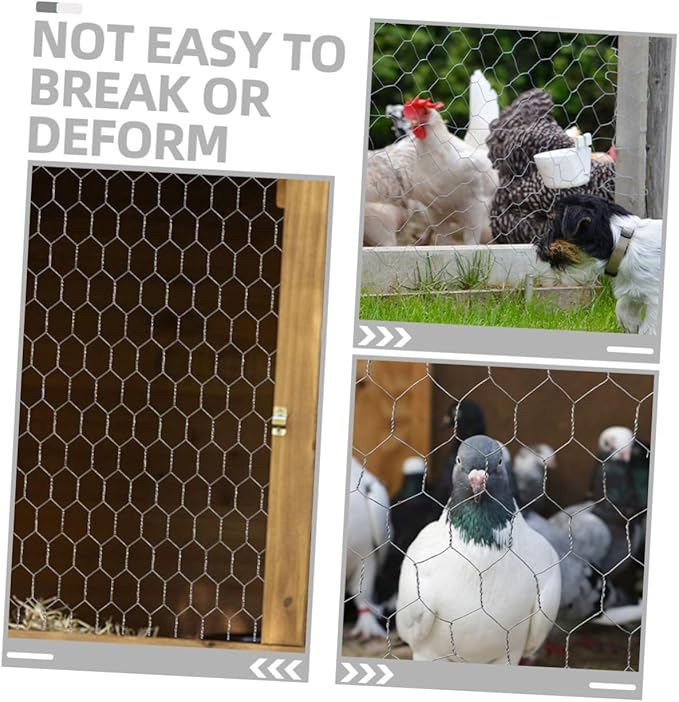POPETPOP Galvanized Iron Wire Netting Hexagonal Mesh Screen for Garden Wire Fencing