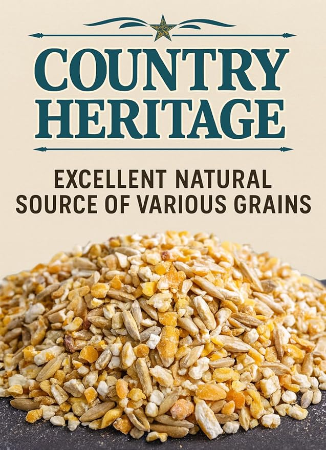 Country Heritage Scratch Grains – 10 lb Bag – Natural Poultry Supplement for Chickens, Ducks, and Game Birds – Promotes Free-Range Foraging and Healthy Activity Like Sratching and Pecking