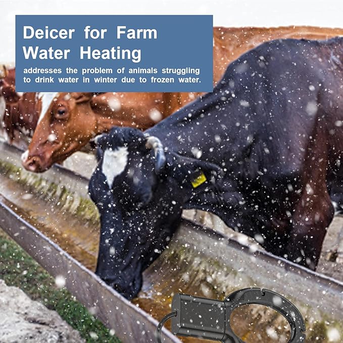 250W De-icer Submergible Bird Bath Heater Aluminum Cast for Livestock Poultry Horses, Cows, Birds, Wildlife Drinking Indoor Outdoors in Winter with 10 Foot Cord Birdbath Water Heater